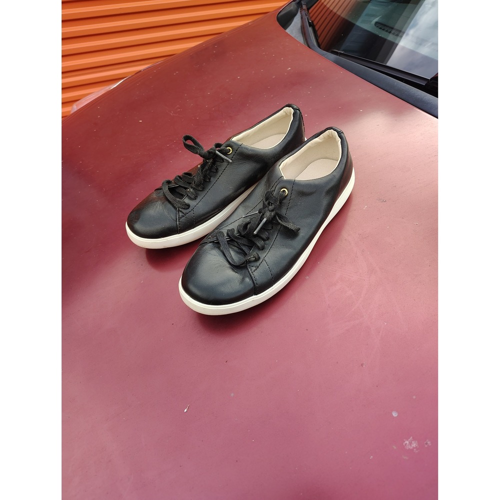 Cole Haan Grand OS Black Leather Low Top Sneakers W11175 Womens 8B